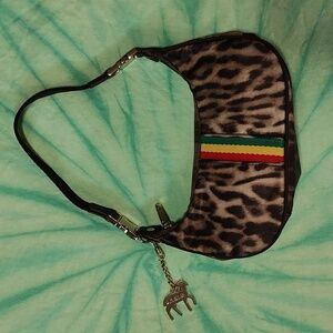 Gwen Stefani L.A.M.B. x LeSportsac Leopard Rasta Hella Hobo Bag mini small BNWOT